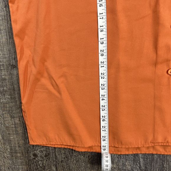 Karen Scott II Short Sleeve Button Down Orange Lightweight Blouse Size 2X - Picture 13 of 13
